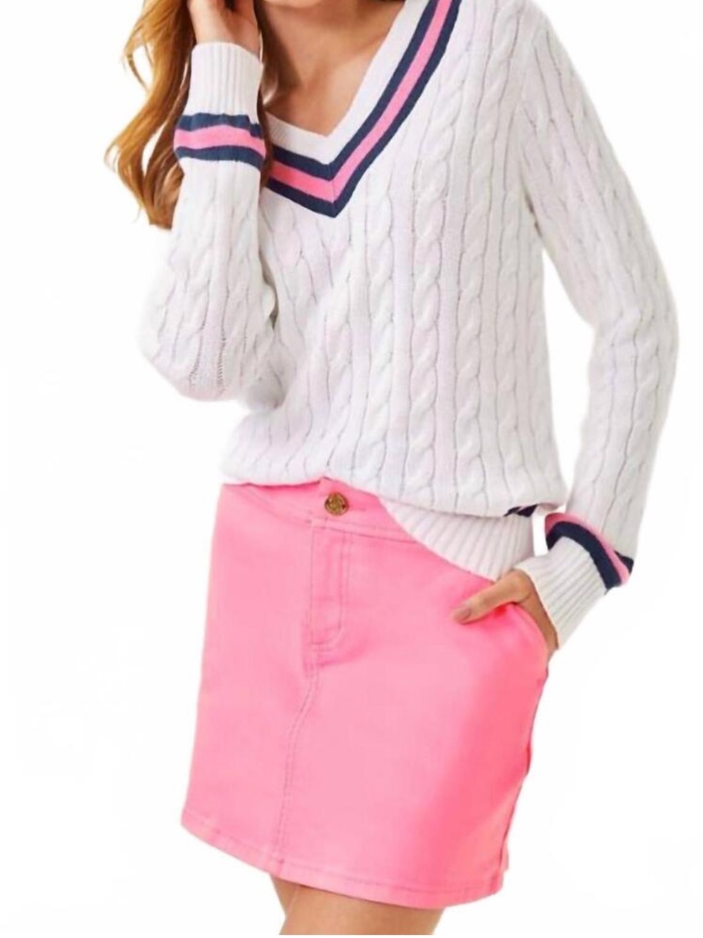 Lilly Pulitzer Pink Denim Skort